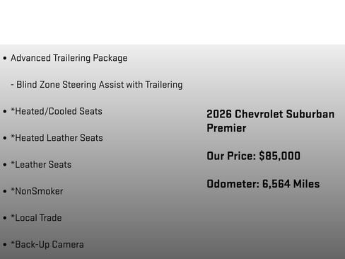 Used 2026 Chevrolet Suburban Premier w/ Sun And Tow Package AWD/4WD image 34
