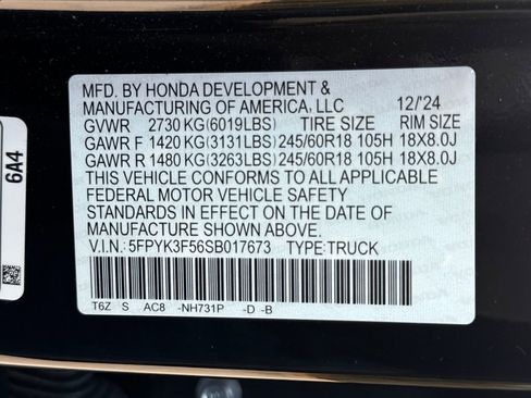 Certified 2025 Honda Ridgeline RTL image 27