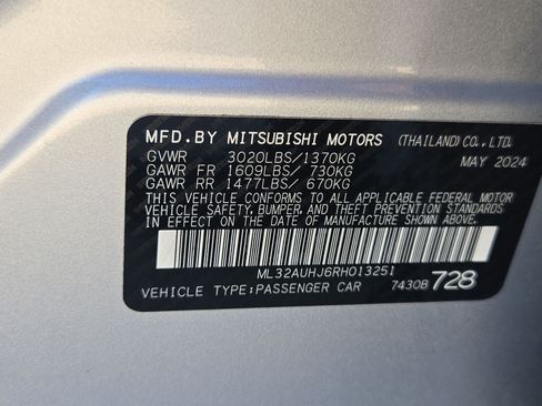 Used 2024 Mitsubishi Mirage ES FWD image 33