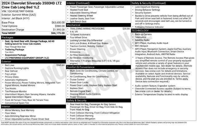 Used 2024 Chevrolet Silverado 3500 LTZ AWD/4WD image 36