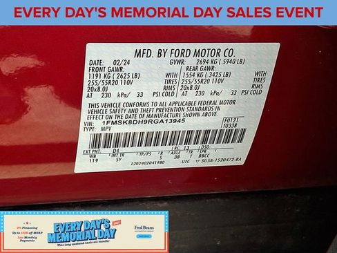 Certified 2024 Ford Explorer XLT w/ Equipment Group 202A AWD/4WD image 27