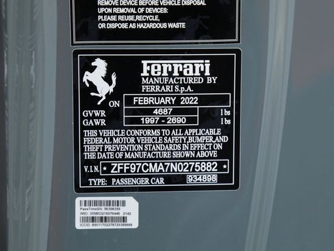Certified 2022 Ferrari 812 GTS RWD image 48