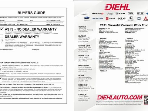 Certified 2021 Chevrolet Colorado W/T w/ Custom Special Edition image 32