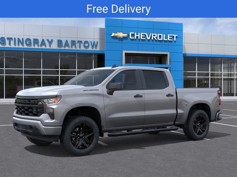 New 2026 Chevrolet Silverado 1500 Custom w/ Turbomax Blackout Package RWD image 2
