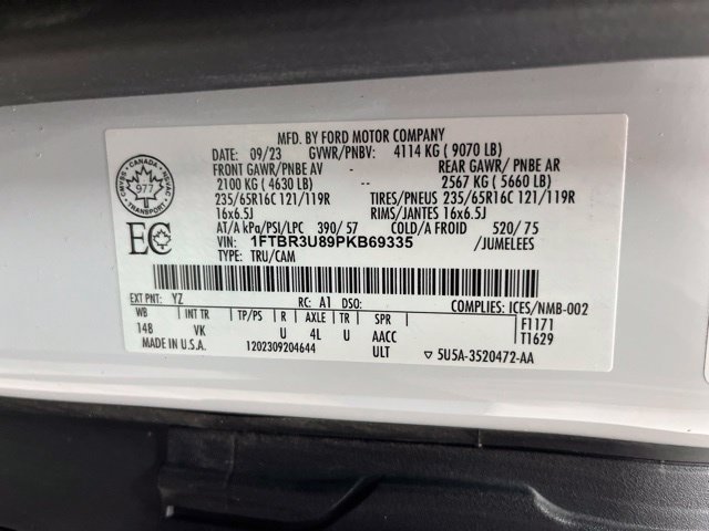 Used 2023 Ford Transit 250 148 High Roof Extended AWD w/ Load Area Protection Package image 33