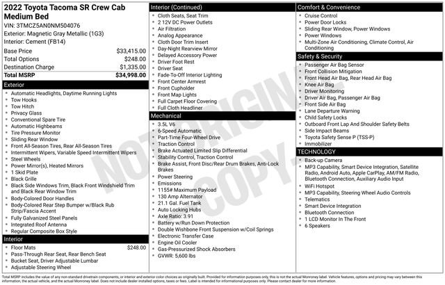 Used 2022 Toyota Tacoma SR AWD/4WD image 6