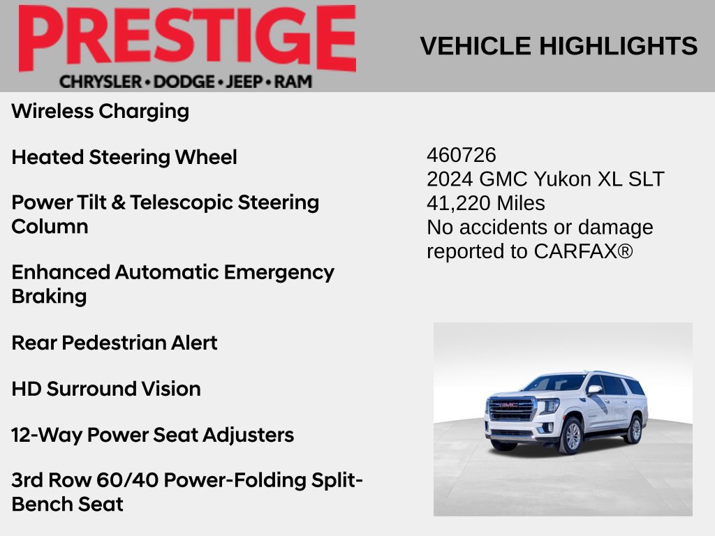 Used 2024 GMC Yukon XL SLT w/ SLT Premium Package AWD/4WD image 6
