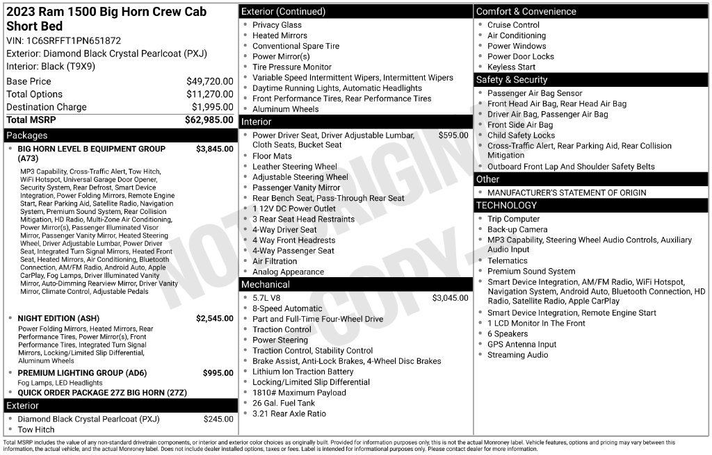 Used 2023 RAM 1500 Big Horn AWD/4WD image 12