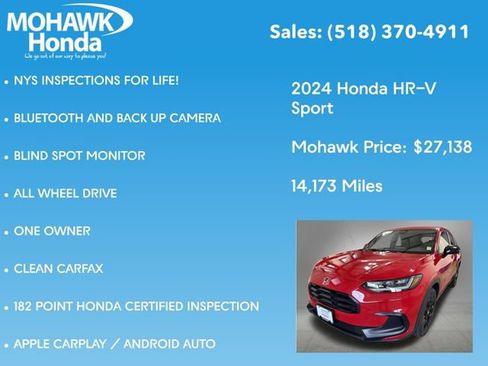 Certified 2024 Honda HR-V Sport image 8