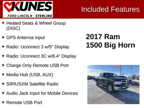 Used 2017 RAM 1500 Big Horn image 3