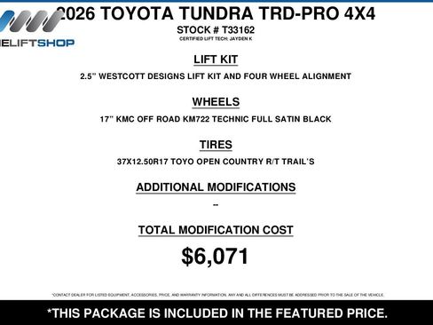 Used 2026 Toyota Tundra TRD Pro AWD/4WD image 2