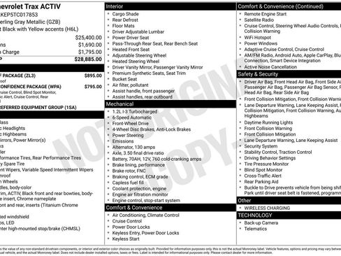 Used 2026 Chevrolet Trax ACTIV w/ Sunroof Package FWD image 5