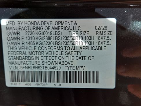 New 2026 Honda Odyssey EX-L image 39