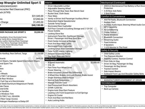 Used 2019 Jeep Wrangler Unlimited Sport S image 2