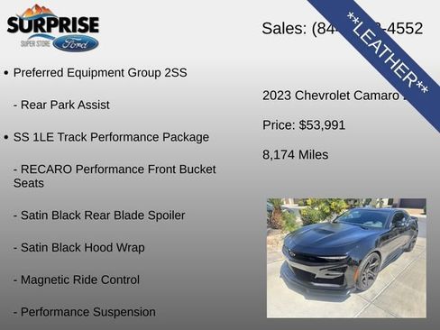Used 2023 Chevrolet Camaro SS RWD image 7
