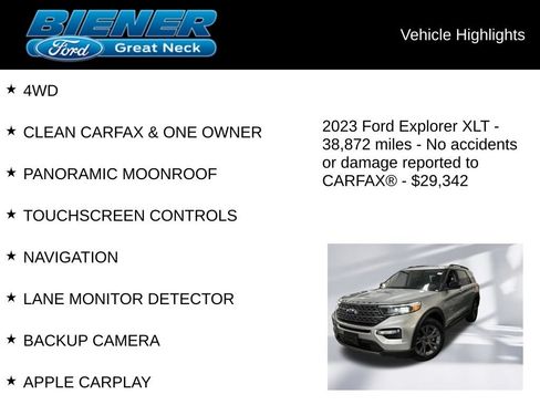 Used 2023 Ford Explorer XLT w/ Equipment Group 202A AWD/4WD image 9