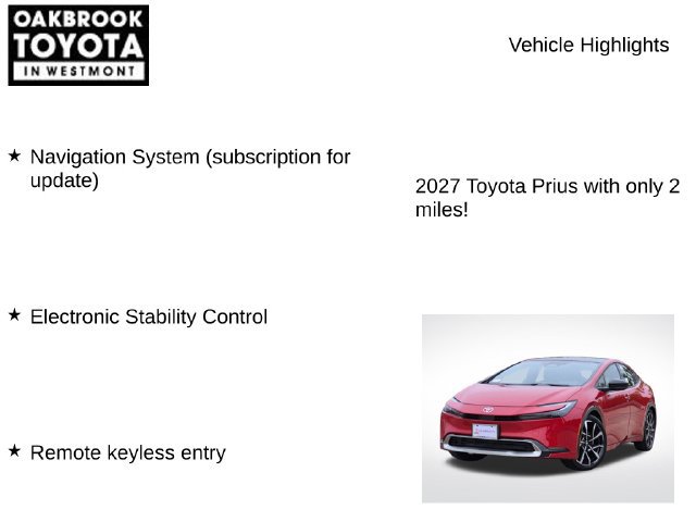 New 2027 Toyota Prius Plug-In Hybrid w/ Limited Premium Package FWD image 8