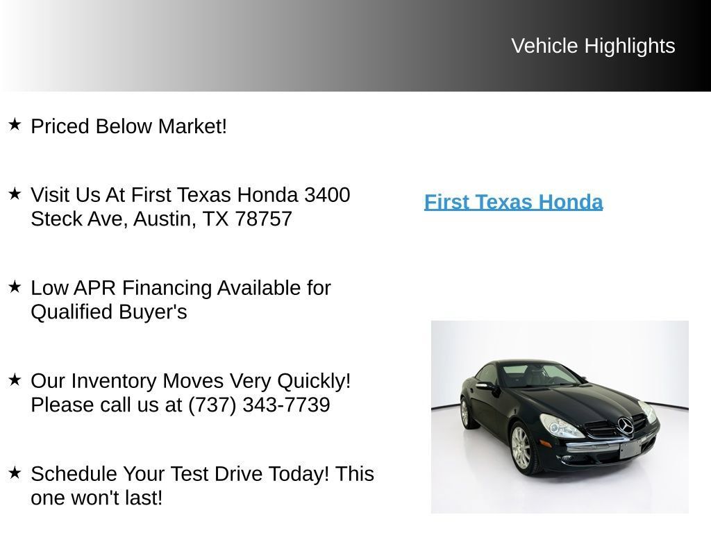 Used 2007 Mercedes-Benz SLK 350 image 9