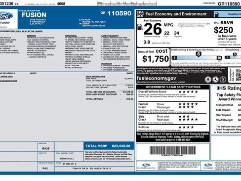 Used 2016 Ford Fusion S image 29