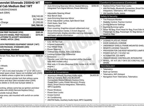 Used 2017 Chevrolet Silverado 2500 W/T w/ Snow Plow Prep Package image 4