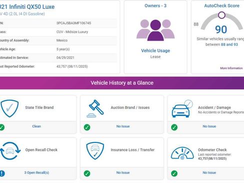 Used 2021 INFINITI QX50 Luxe w/ Appearance Package image 4