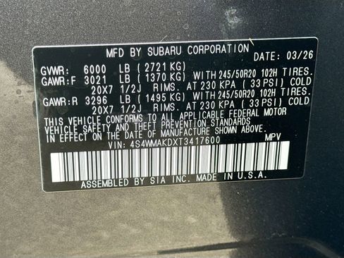 New 2026 Subaru Ascent Touring AWD/4WD image 43