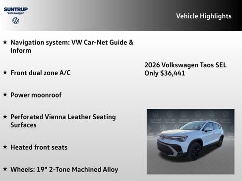 New 2026 Volkswagen Taos SEL image 7