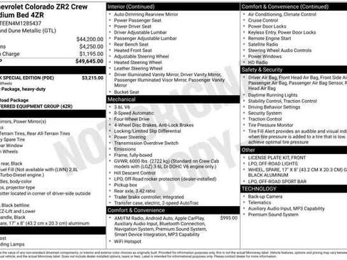 Certified 2021 Chevrolet Colorado ZR2 w/ ZR2 Dusk Special Edition AWD/4WD image 35