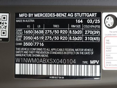 Certified 2025 Mercedes-Benz G 580 w/ EQ Technology image 37