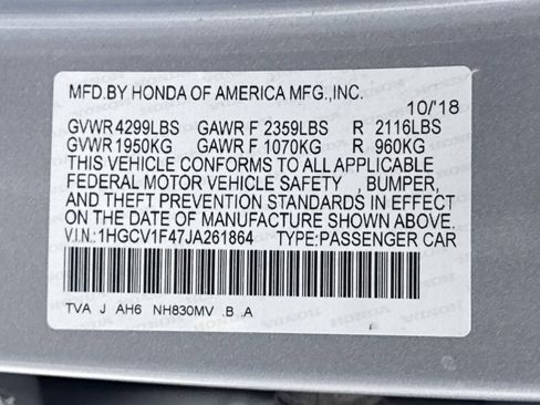 Used 2018 Honda Accord EX image 36
