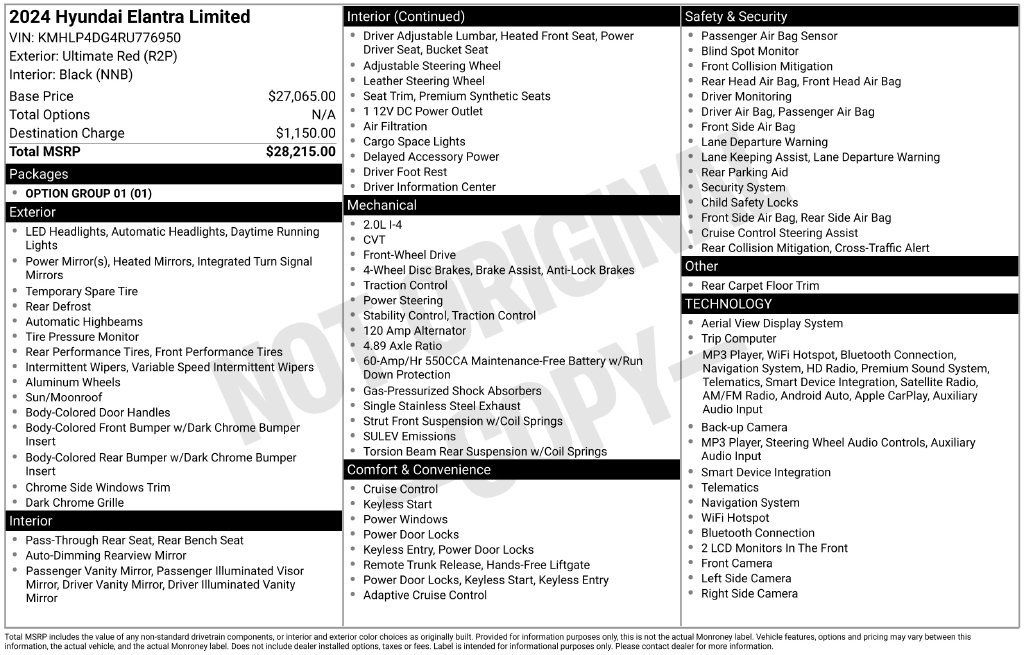Used 2024 Hyundai Elantra Limited FWD image 5