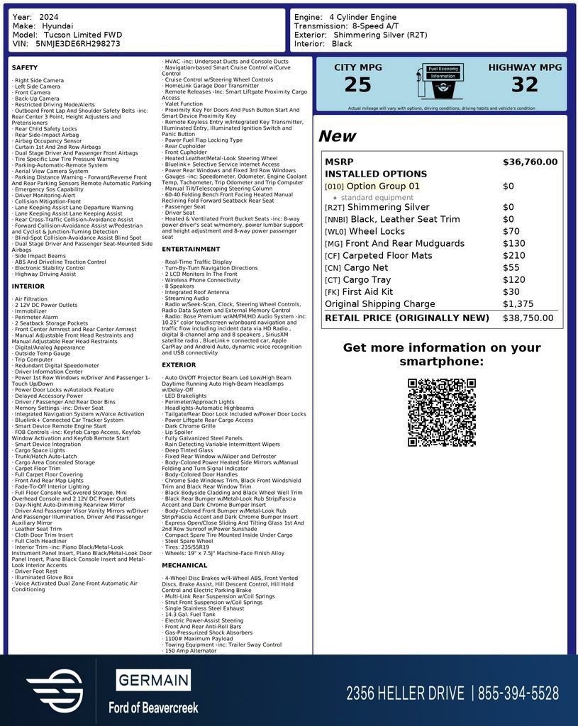 Used 2024 Hyundai Tucson Limited FWD image 29