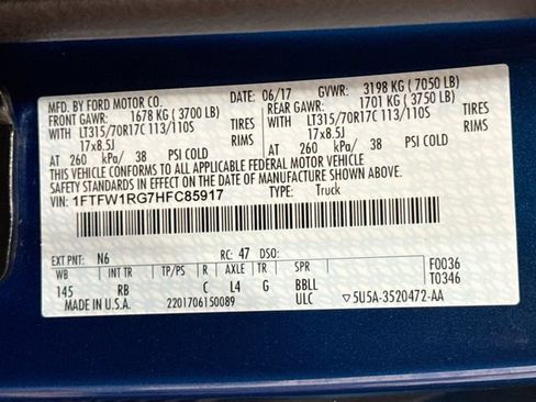 Used 2017 Ford F150 Raptor w/ Equipment Group 801A Mid AWD/4WD image 31