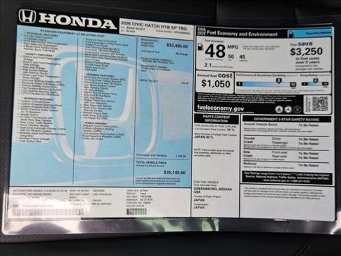 New 2026 Honda Civic Sport Touring image 19