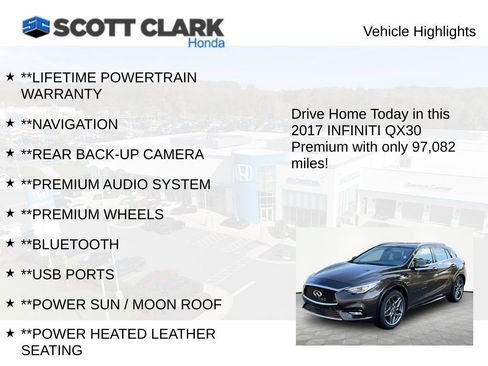 Used 2017 INFINITI QX30 Premium w/ Navigation Package FWD image 12