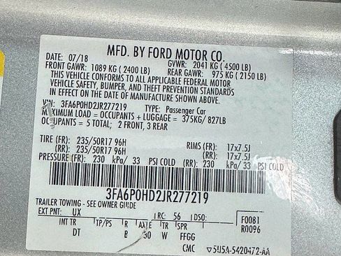 Used 2018 Ford Fusion SE w/ Fusion SE Technology Package image 27