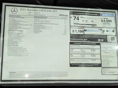 New 2025 Mercedes-Benz EQE AMG 4MATIC SUV image 19