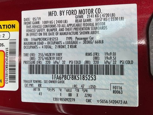 Used 2019 Ford Mustang GT Premium w/ GT Performance Package RWD image 38