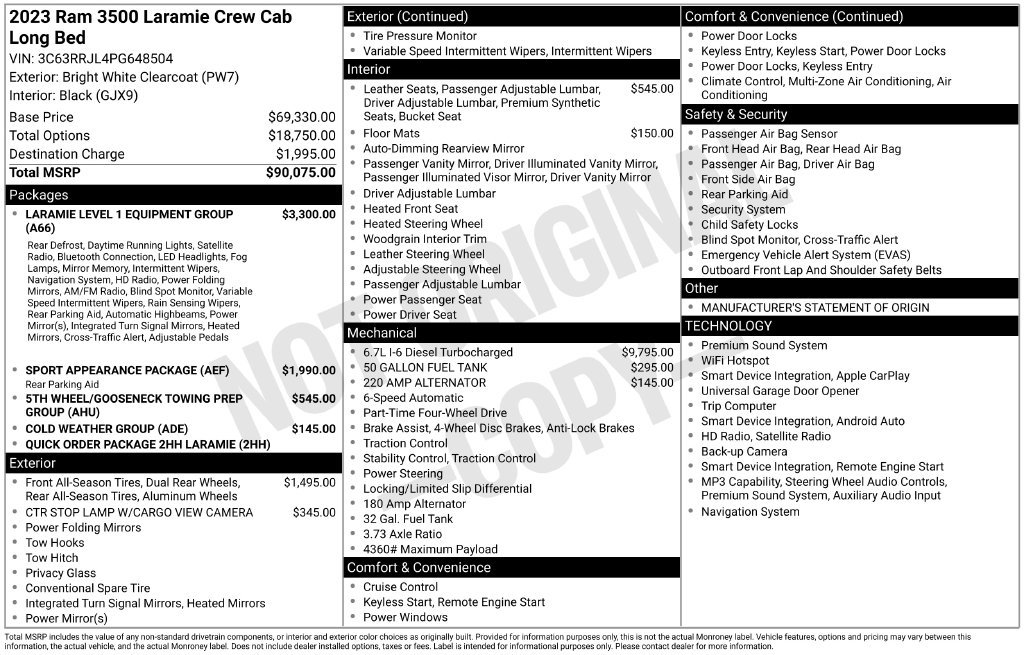 Used 2023 RAM 3500 Laramie AWD/4WD image 4