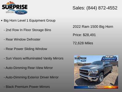Used 2022 RAM 1500 Big Horn RWD image 6