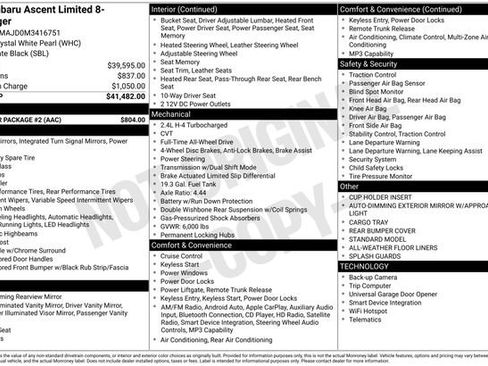 Used 2021 Subaru Ascent Limited w/ Popular Package #2 image 30