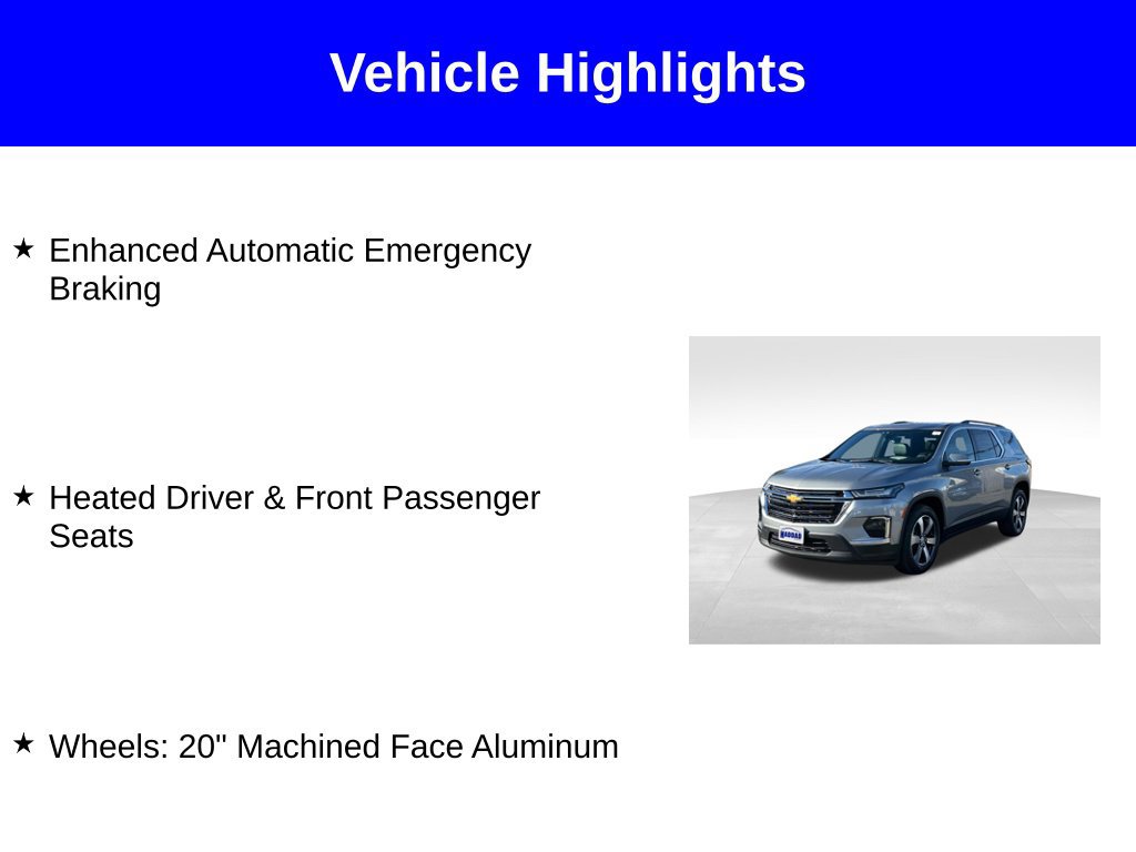 Used 2023 Chevrolet Traverse LT w/ LT Premium Package AWD/4WD image 3
