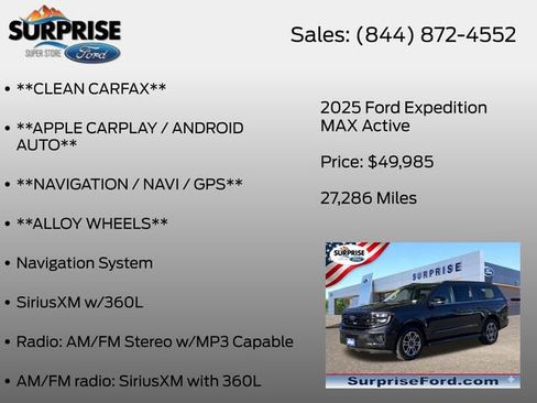Certified 2025 Ford Expedition Max Active RWD image 24