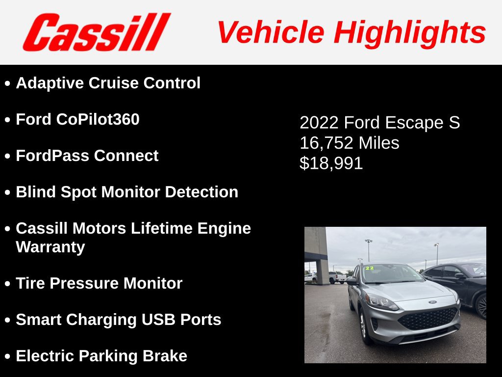 Used 2022 Ford Escape S FWD image 3