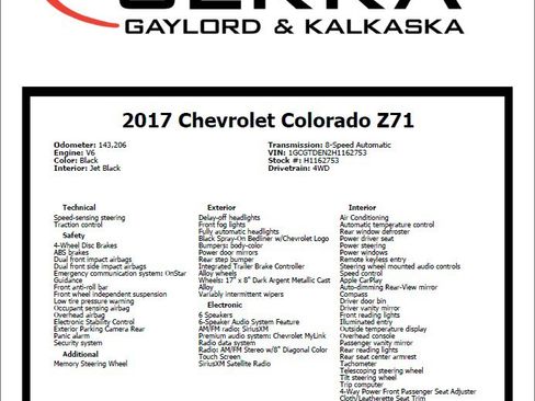 Used 2017 Chevrolet Colorado Z71 AWD/4WD image 43