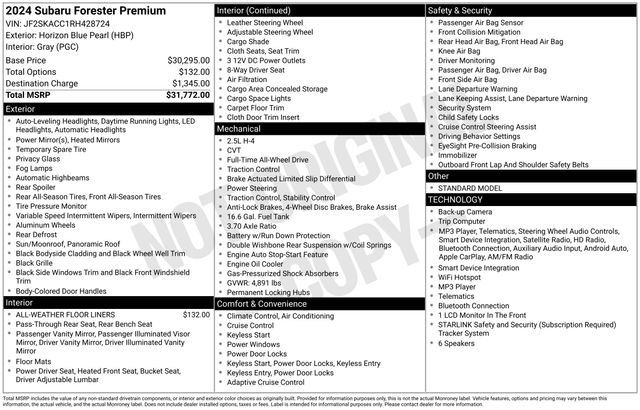 Certified 2024 Subaru Forester Premium AWD/4WD image 5