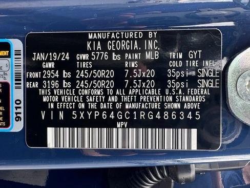 Used 2024 Kia Telluride S w/ S Sunroof Package FWD image 45