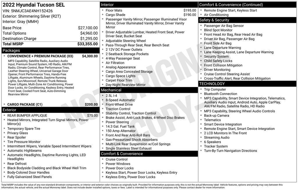 Used 2022 Hyundai Tucson SEL w/ Convenience + Premium Package FWD image 4
