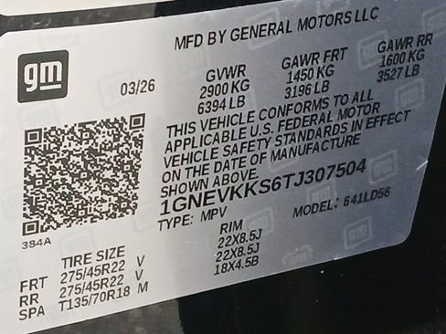 New 2026 Chevrolet Traverse High Country w/ LPO, Floor Liner Package AWD/4WD image 20