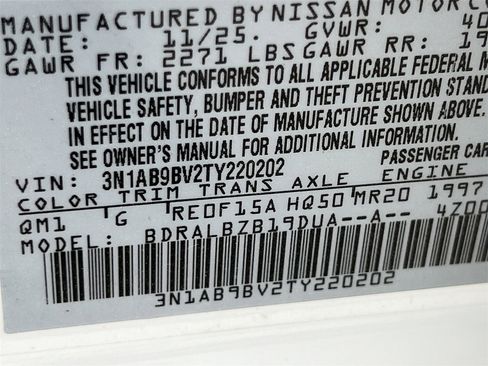 New 2026 Nissan Sentra S image 14